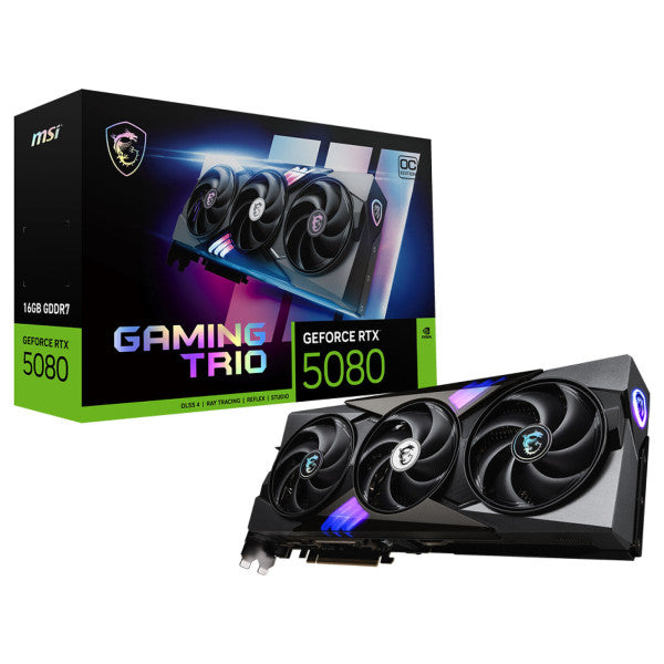 MSI GeForce RTX 5080 GAMING TRIO OC 16GB GDDR7 MSI GeForce RTX 5080 GAMING TRIO OC 16GB GDDR7